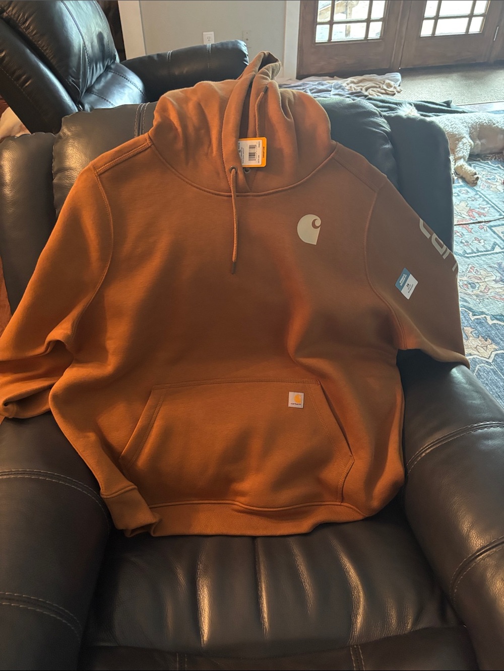 Carhartt women’s  Brown Crewneck Logo Pullover